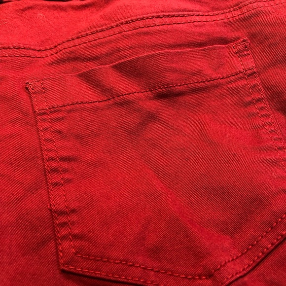 Vintage Joan Jett Tripp NYC Daang Goodman Lace up Red Jeans Size 11 denim - Picture 8 of 16